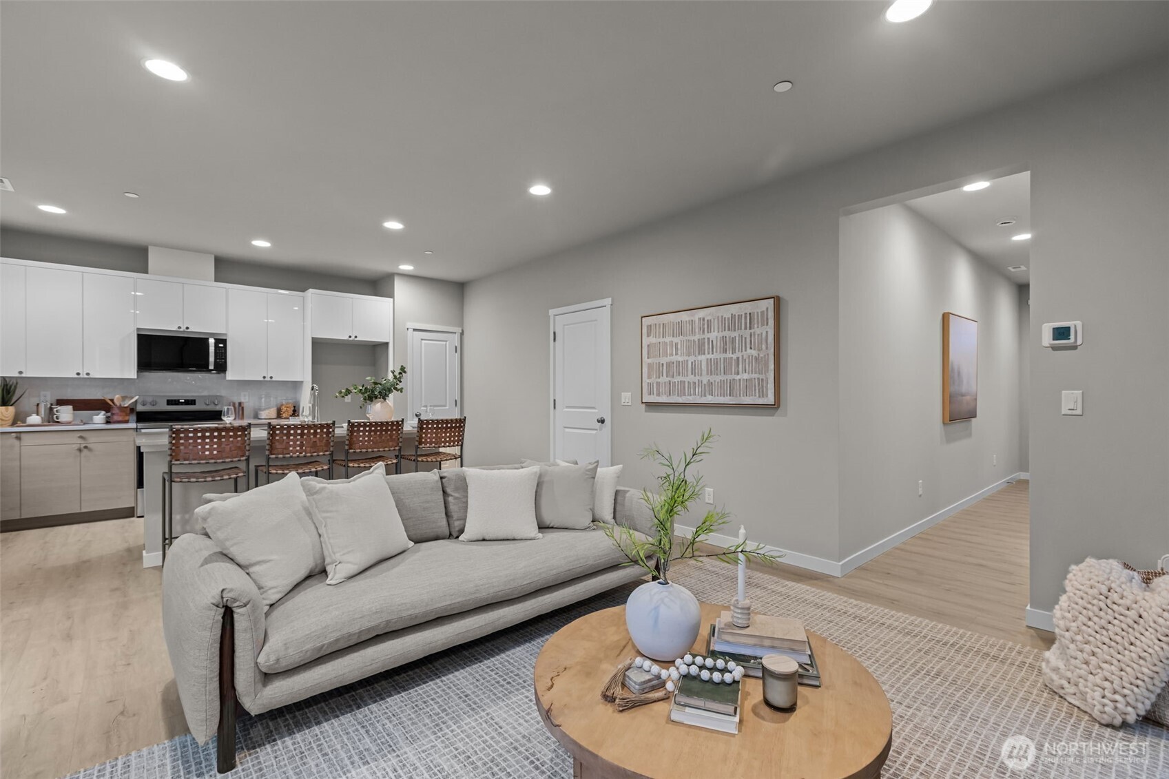 122 169th Place Southwest, Unit A Bothell, WA 98012 - Photo 8 of 29 a living room with furniture kitchen and kitchen view