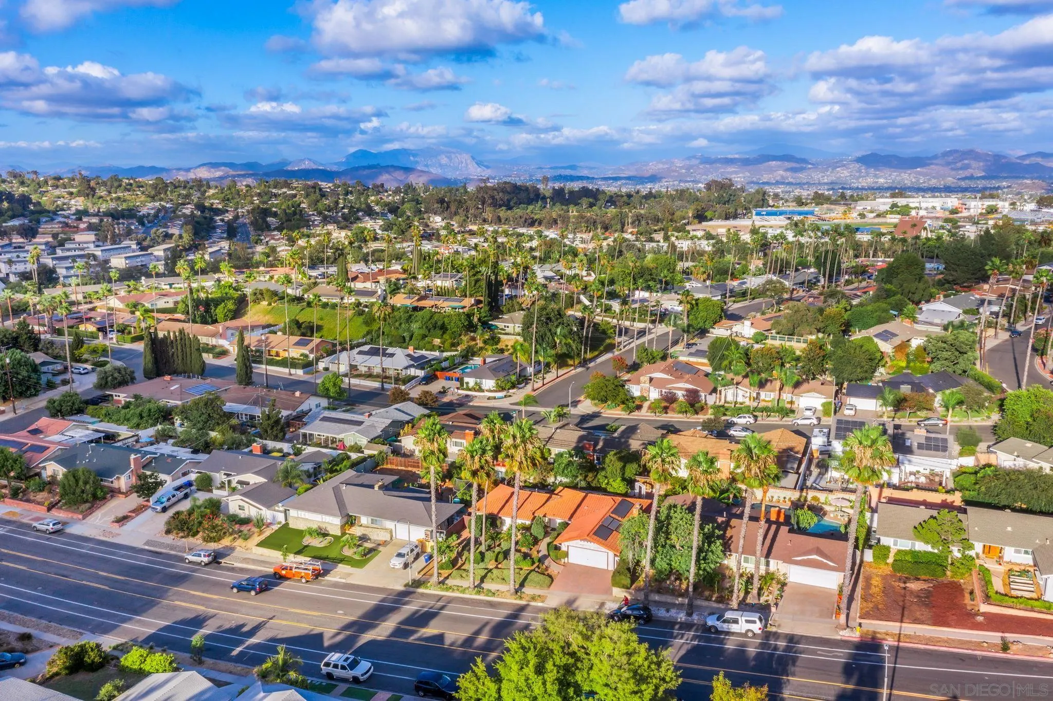 5645 Severin Drive La Mesa, CA 91942 - Photo 27 of 29 an aerial view of residential houses with outdoor space and street view