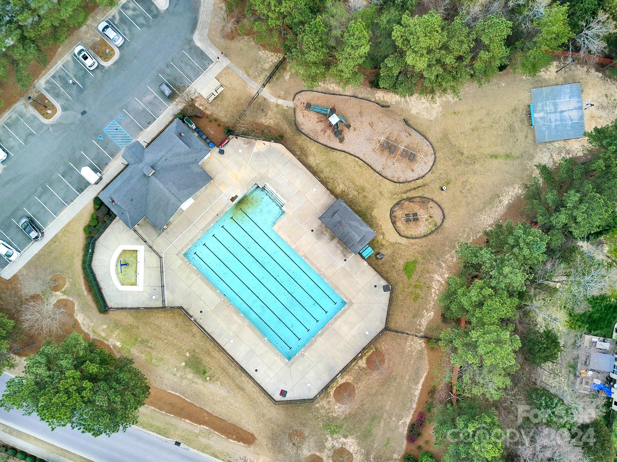 3305 Adair Marble Street Fort Mill, SC 29708 - Photo 38 of 38 an aerial view of a house with a swimming pool