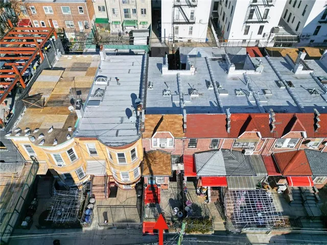 an aerial view of multiple house