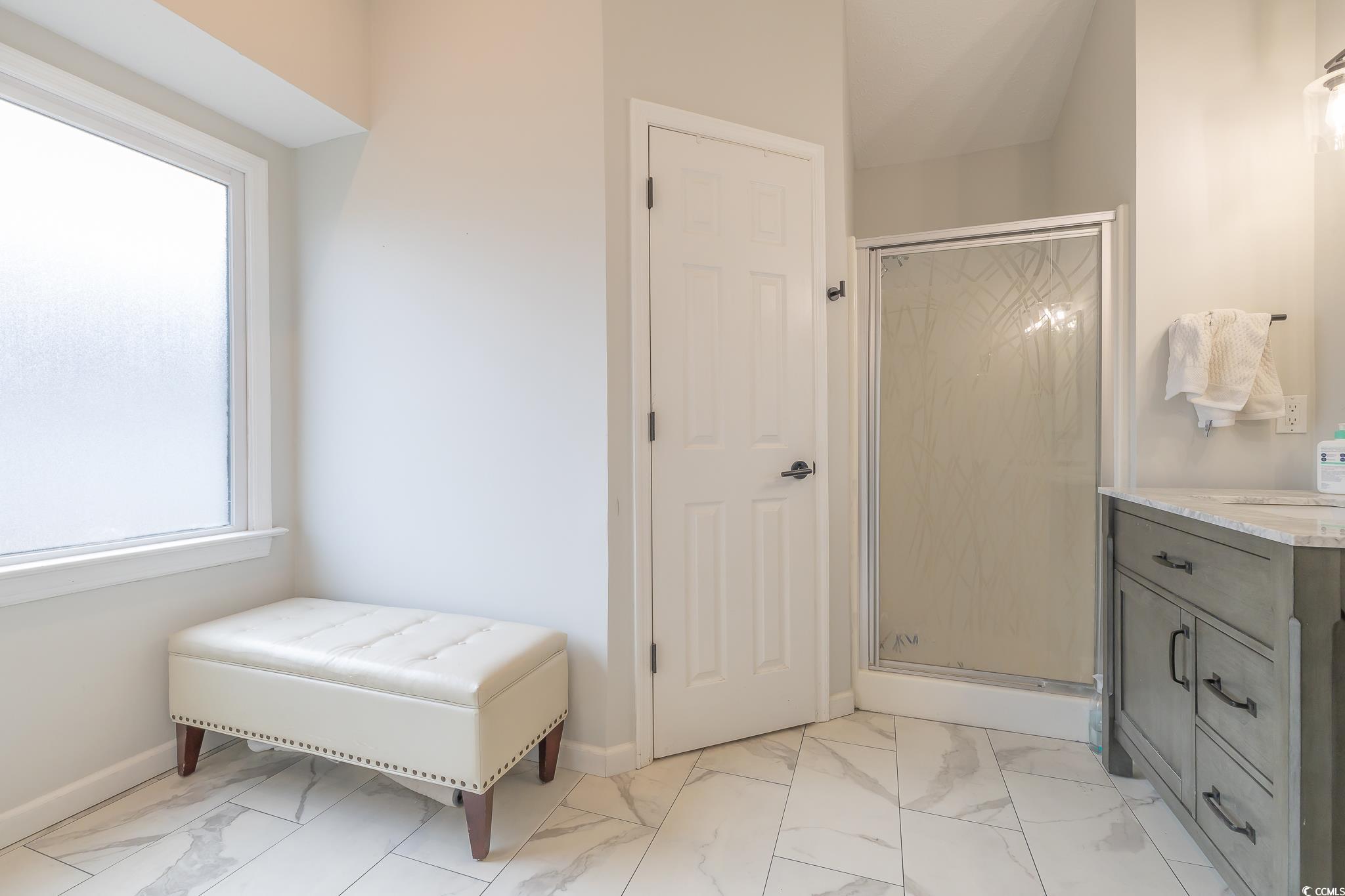 603 Hatteras River Road Myrtle Beach, SC 29588 - Photo 16 of 22 Bathroom with an enclosed shower and vanity
