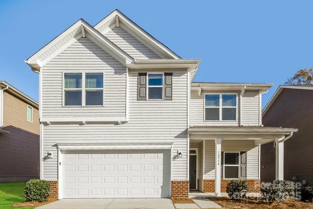 a front view of a house