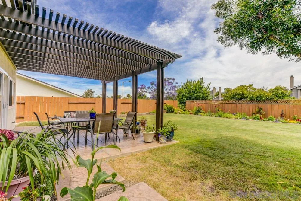 433 Village Run East Encinitas, CA 92024 - Photo 18 of 25 a view of swimming pool with outdoor seating and plants