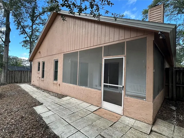 a backyard of a house