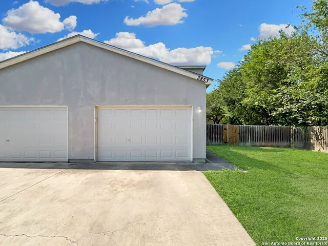 a backyard of a house