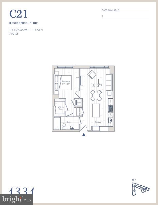 1331 Maryland Avenue Southwest, Unit PH02/VARIES Washington, DC 20024 - Photo 15 of 16 a picture of a bench in a white cabinet
