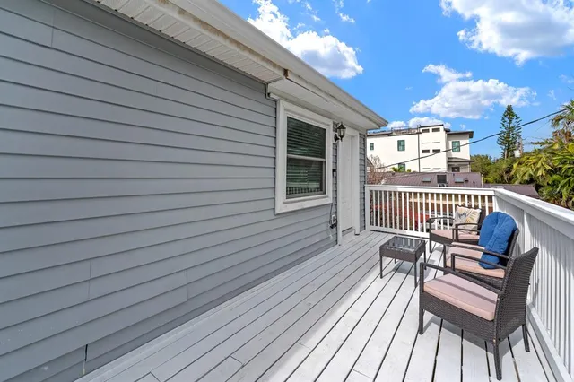 a view of a house with a chairs