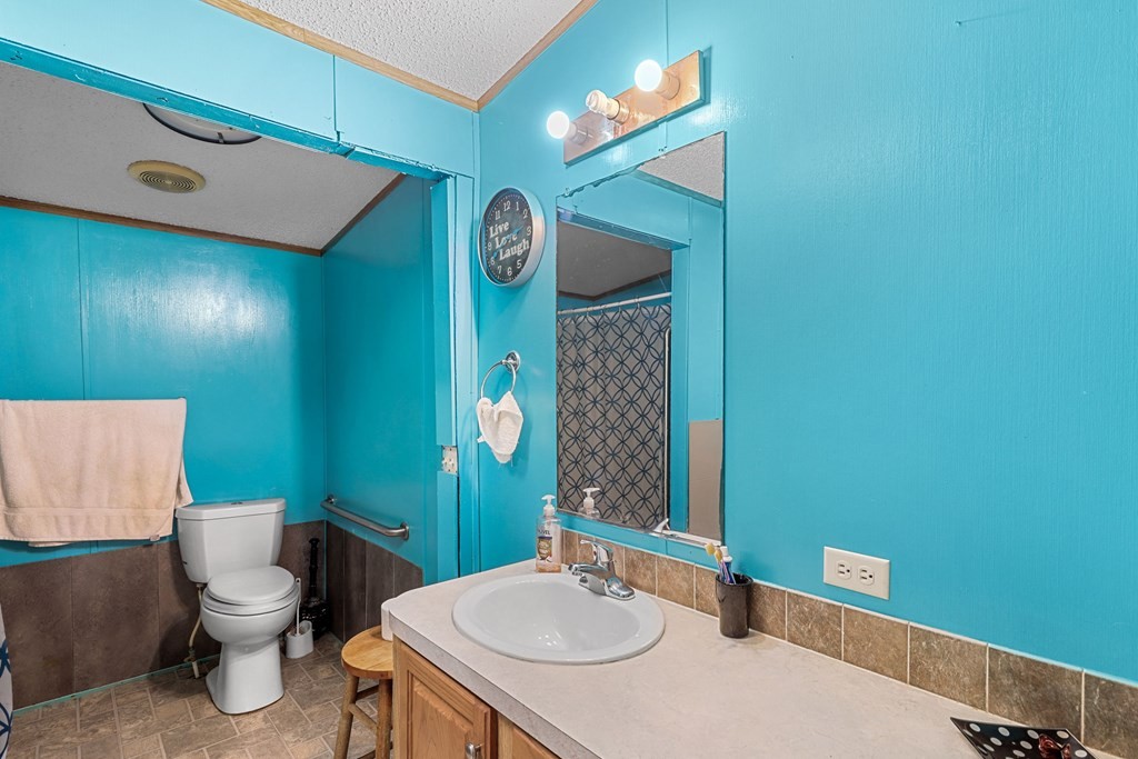 2676 South Riverbend Road Dalton, GA 30721 - Photo 6 of 28 a bathroom with a toilet sink and mirror