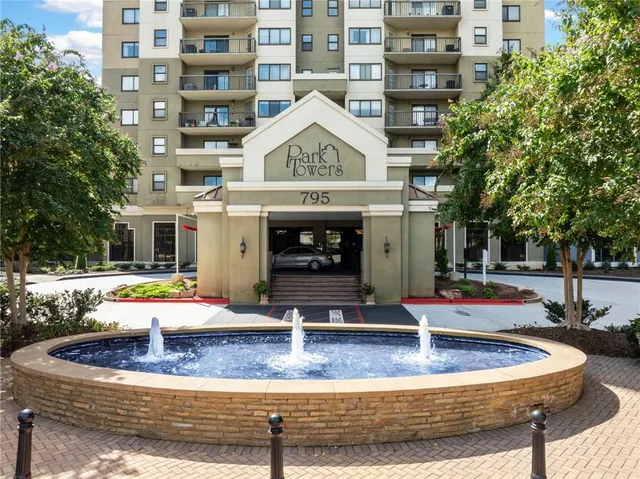 a view of a balcony with city view