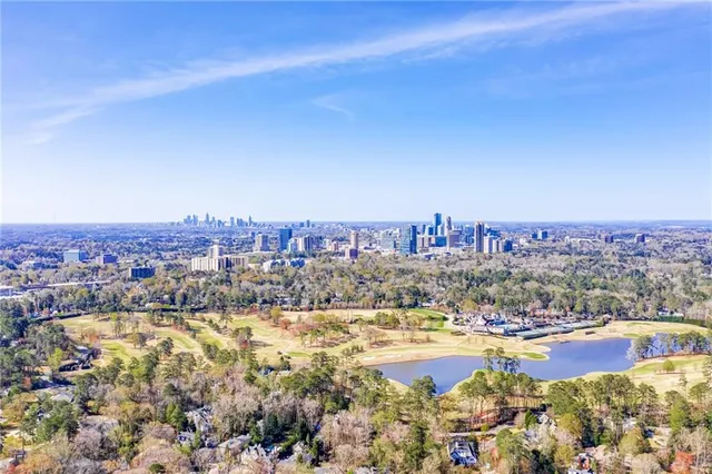 a view of a city with tall buildings