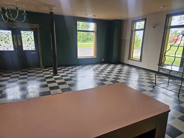 close view of an empty room