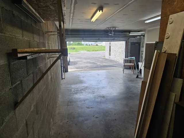 a view of a livingroom with a flat screen tv