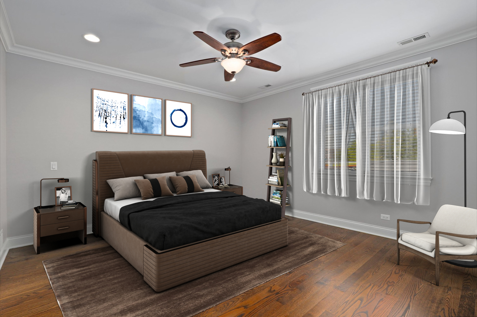 3549 North Reta Avenue, Unit 2 Chicago, IL 60657 - Photo 16 of 30 a living room with a bed furniture and a window