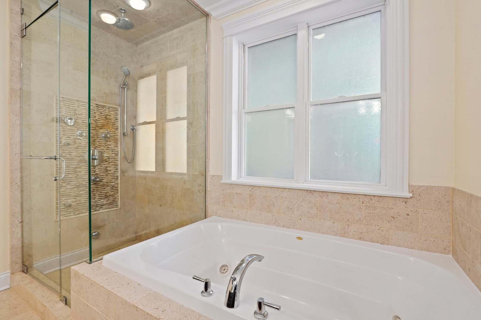 3549 North Reta Avenue, Unit 2 Chicago, IL 60657 - Photo 22 of 30 a bathroom with a tub and shower
