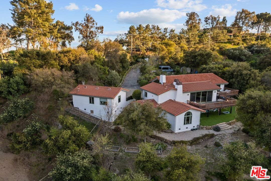 2373 Tuna Canyon Road Topanga, CA 90290 - Photo 47 of 54 an aerial view of residential houses with outdoor space and trees