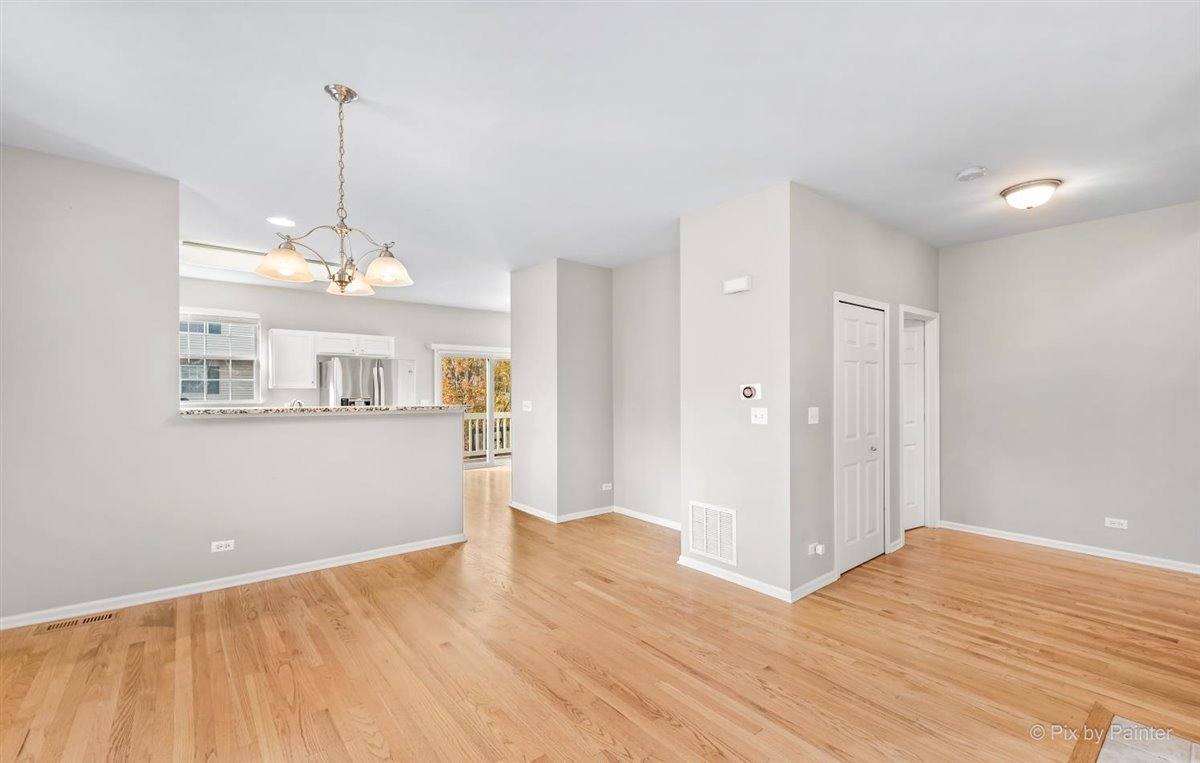 172 East River Road, Unit L Des Plaines, IL 60016 - Photo 8 of 27 a view of a livingroom with a fireplace