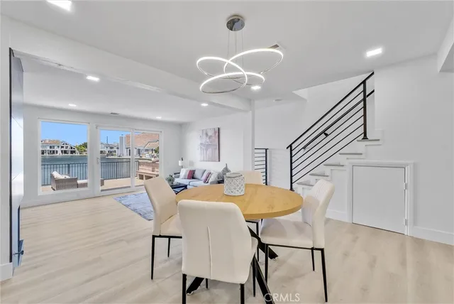 a view of a hallway with stairs