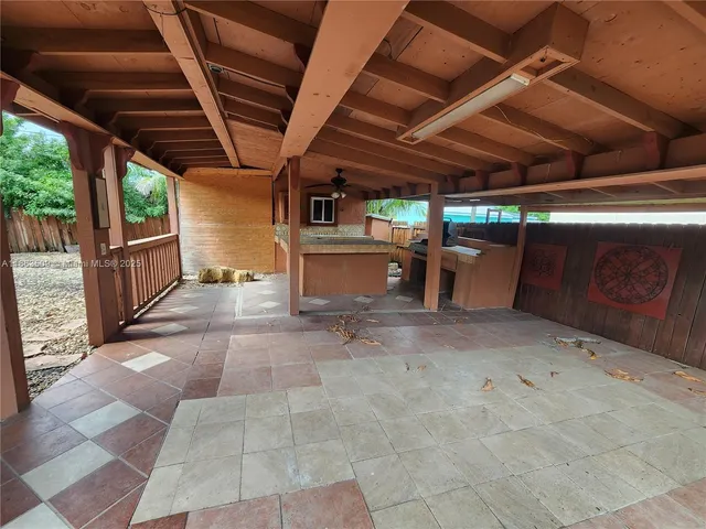 a view of a storage room