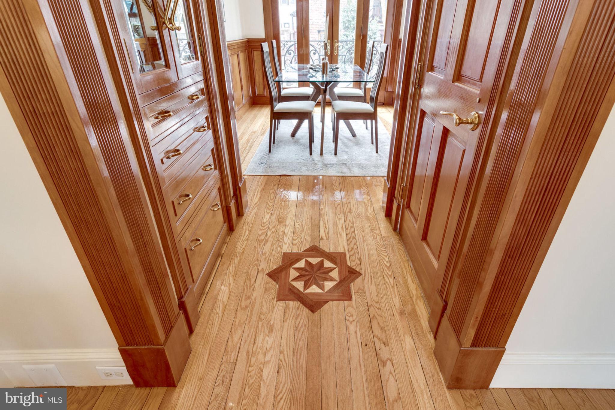4452 Reservoir Road Northwest Washington, DC 20007 - Photo 6 of 33 Beautiful Built-Ins and Inlaid Floors.