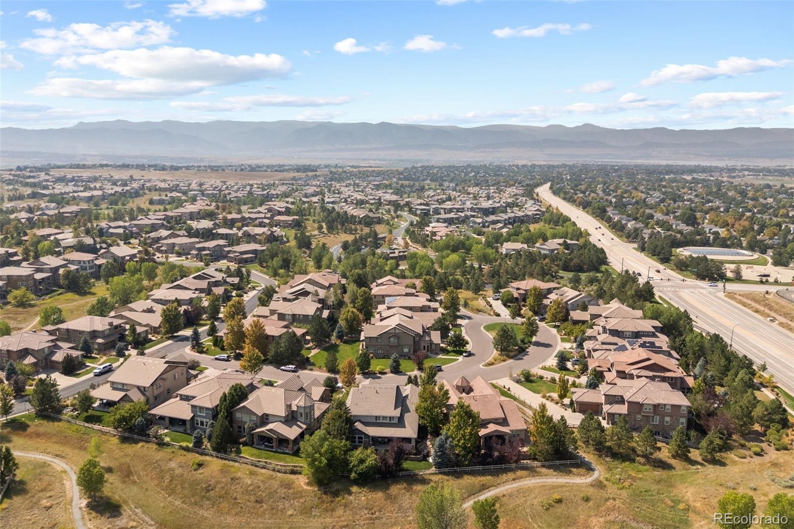 10466 Marigold Court Highlands Ranch, CO 80126 - Photo 46 of 50 an aerial view of a city