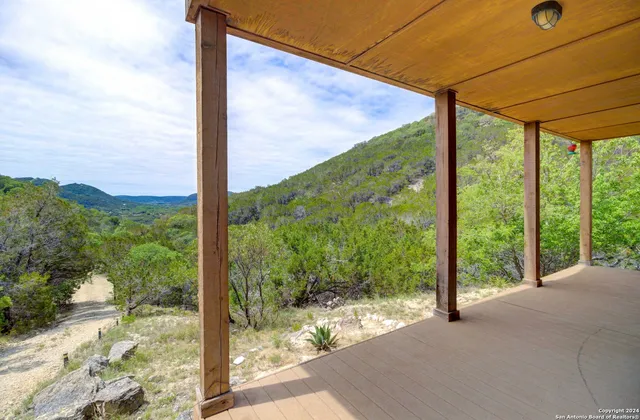 a view of a garden from a window