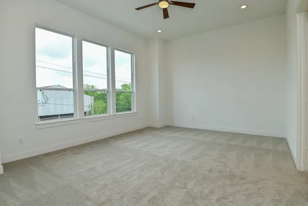an empty room with a window