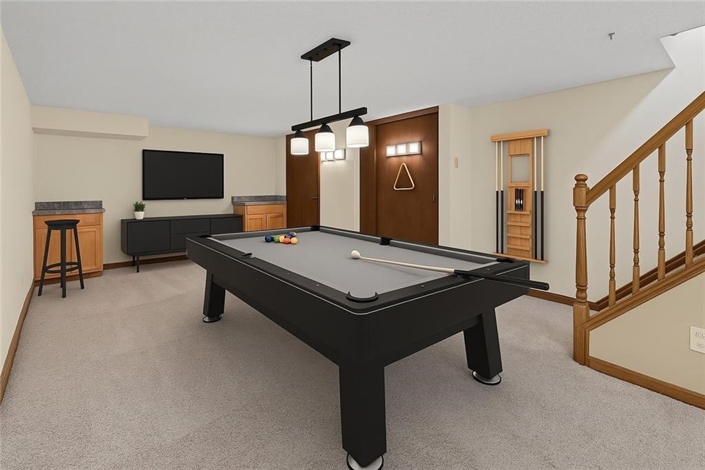 459 East Garden Road Pittsburgh, PA 15227 - Photo 21 of 33 a living room with pool table and a flat screen tv