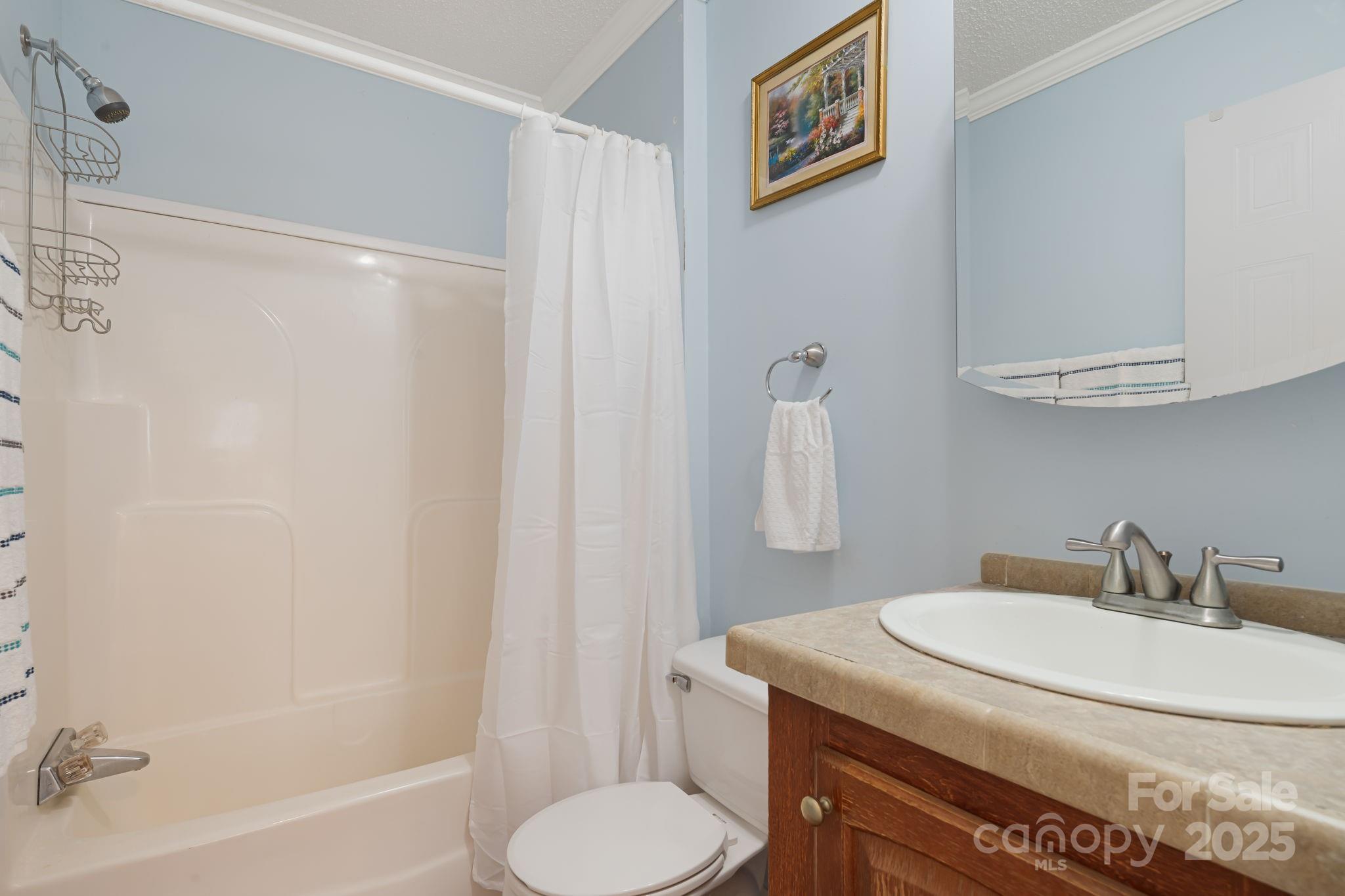 686 Sam Jones Road Burnsville, NC 28714 - Photo 21 of 41 a bathroom with a sink toilet and shower