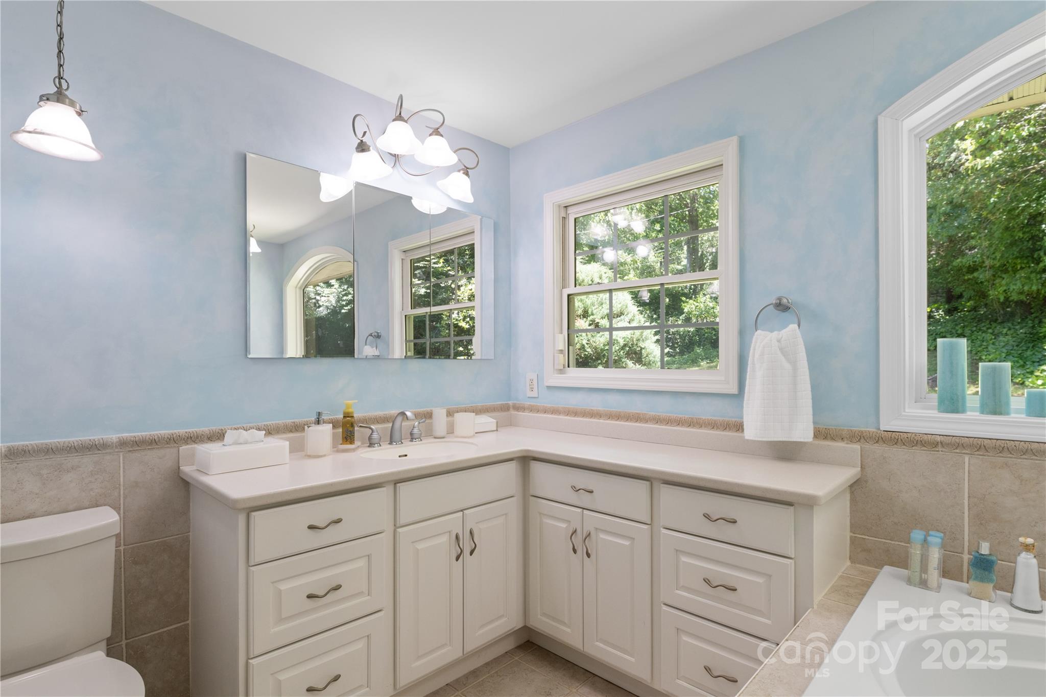 3 Northwood Road Asheville, NC 28804 - Photo 24 of 48 a bathroom with a sink mirror and window