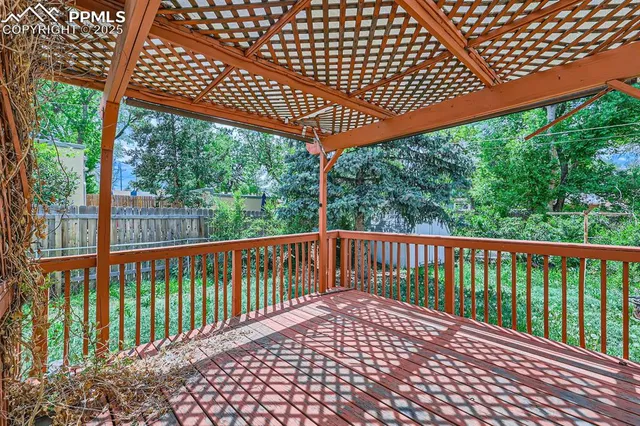 a view of a balcony with a swing