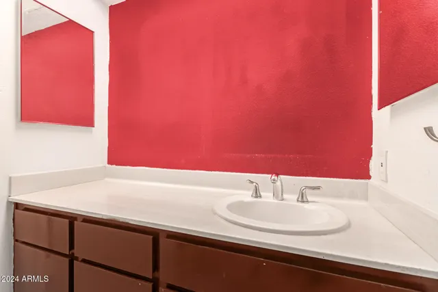 a bathroom with a tub