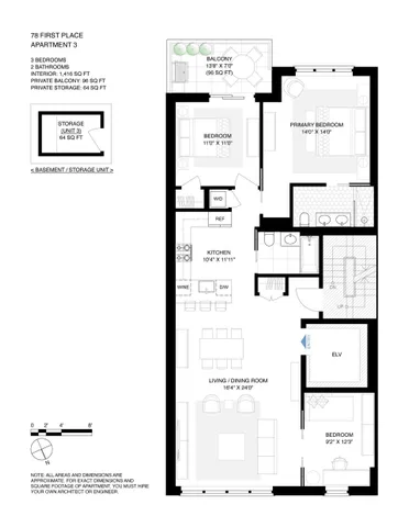 $2,600,000 | 78 1st Place, Unit 3 | Carroll Gardens