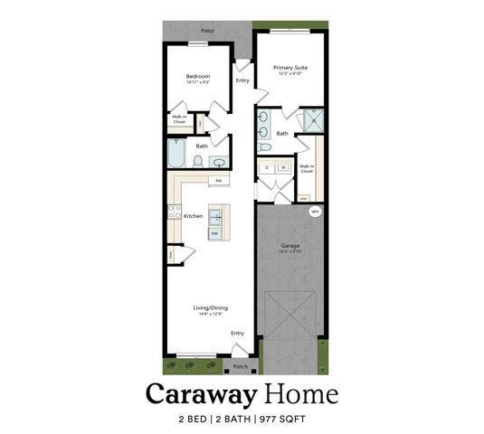 513 Kirkland Road, Unit CARRAWAY Covington, GA 30016 - Photo 51 of 53 a picture of a floor plan
