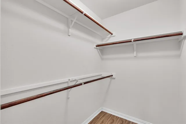 a close view of closet