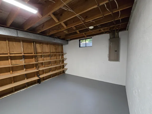 a view of storage and utility room