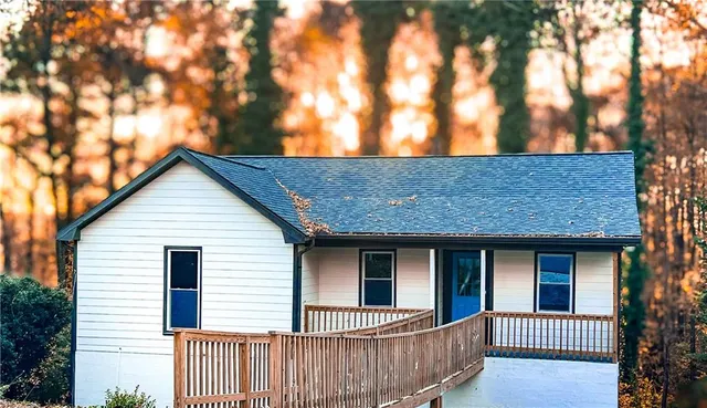 a front view of a house