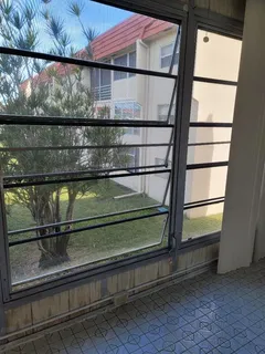 a view of a wooden door