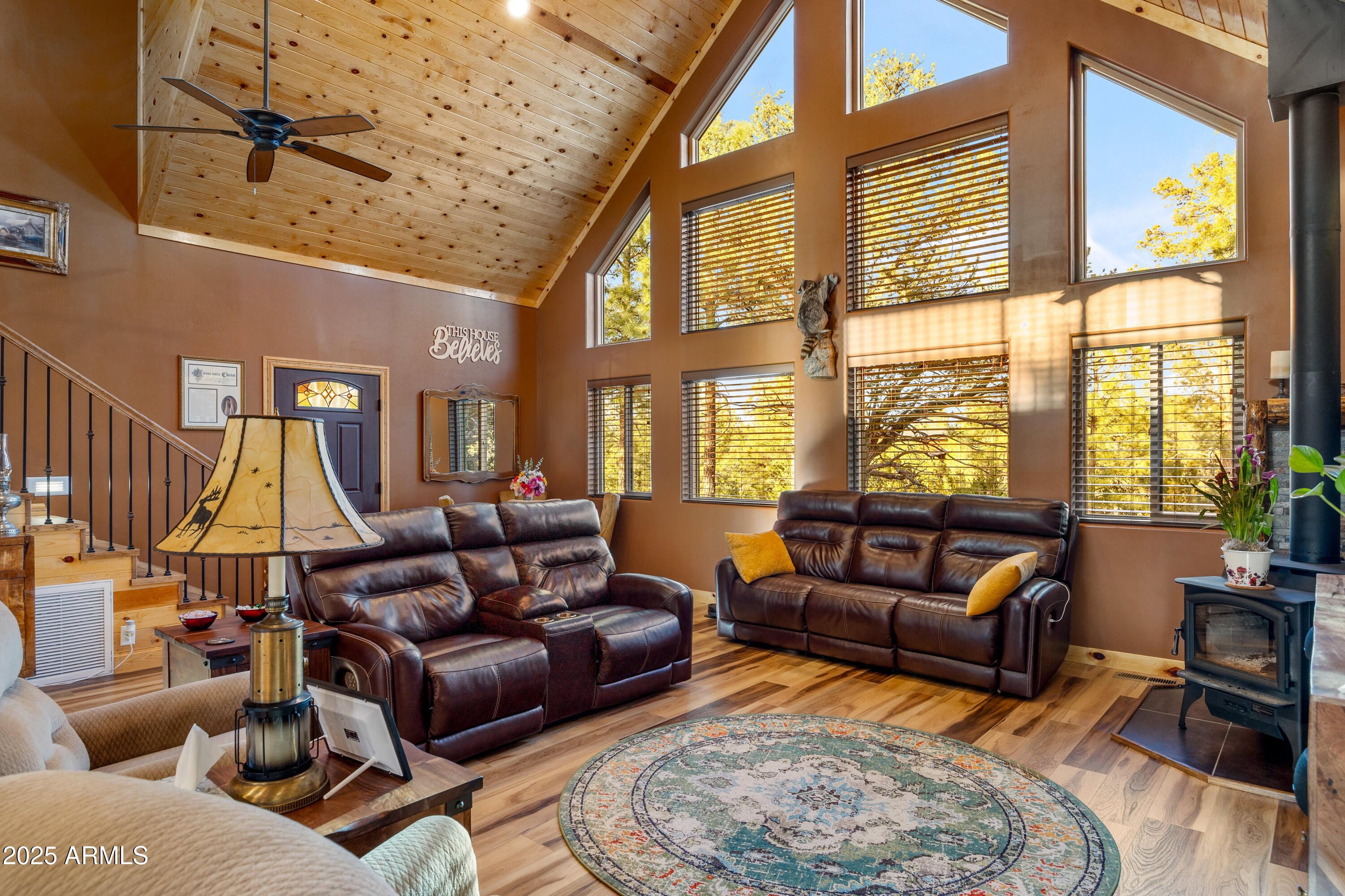 3334 Sawmill Ridge Loop Heber, AZ 85928 - Photo 8 of 58 a living room with furniture and a large window