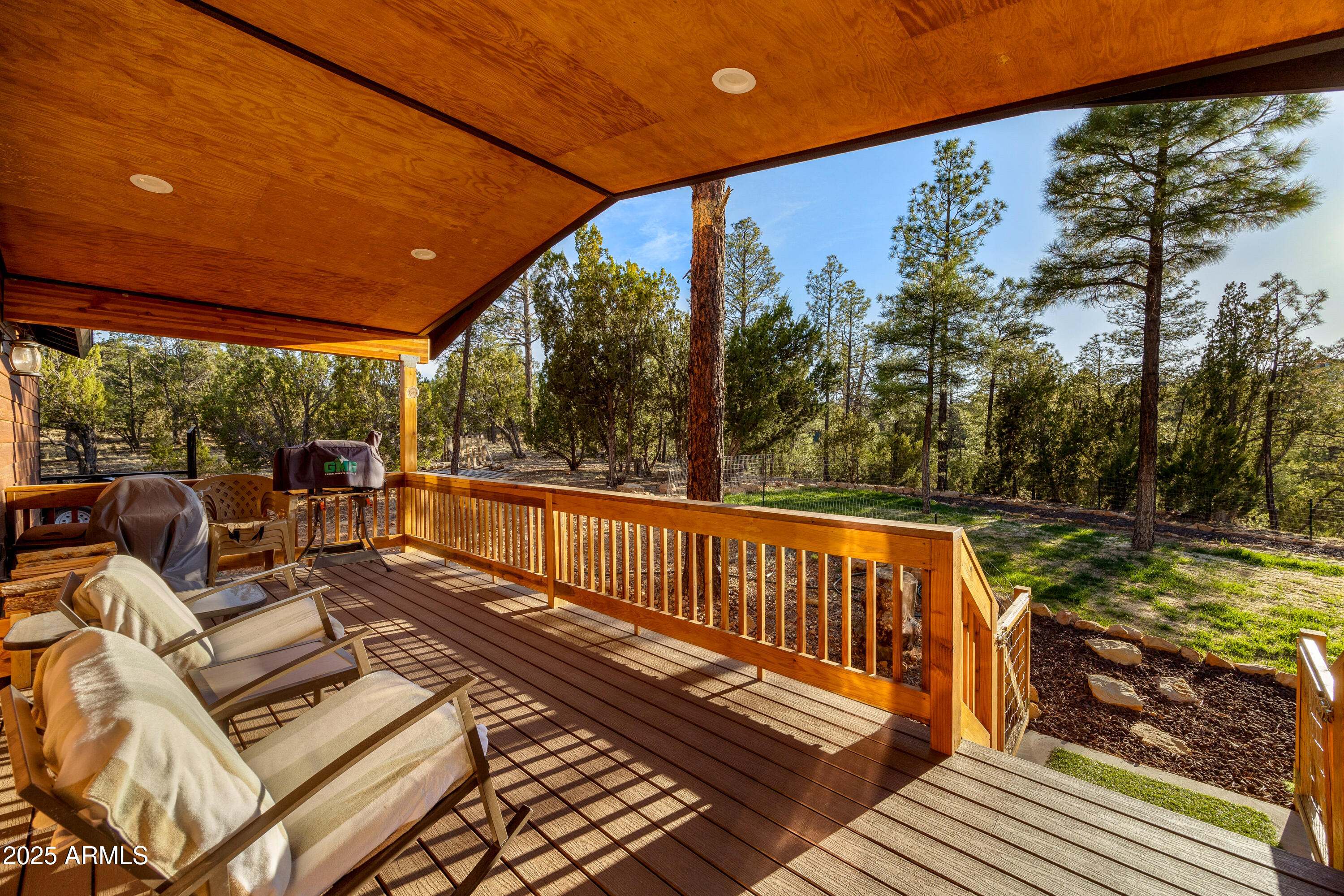 3334 Sawmill Ridge Loop Heber, AZ 85928 - Photo 27 of 58 a view of balcony with couch and wooden floor