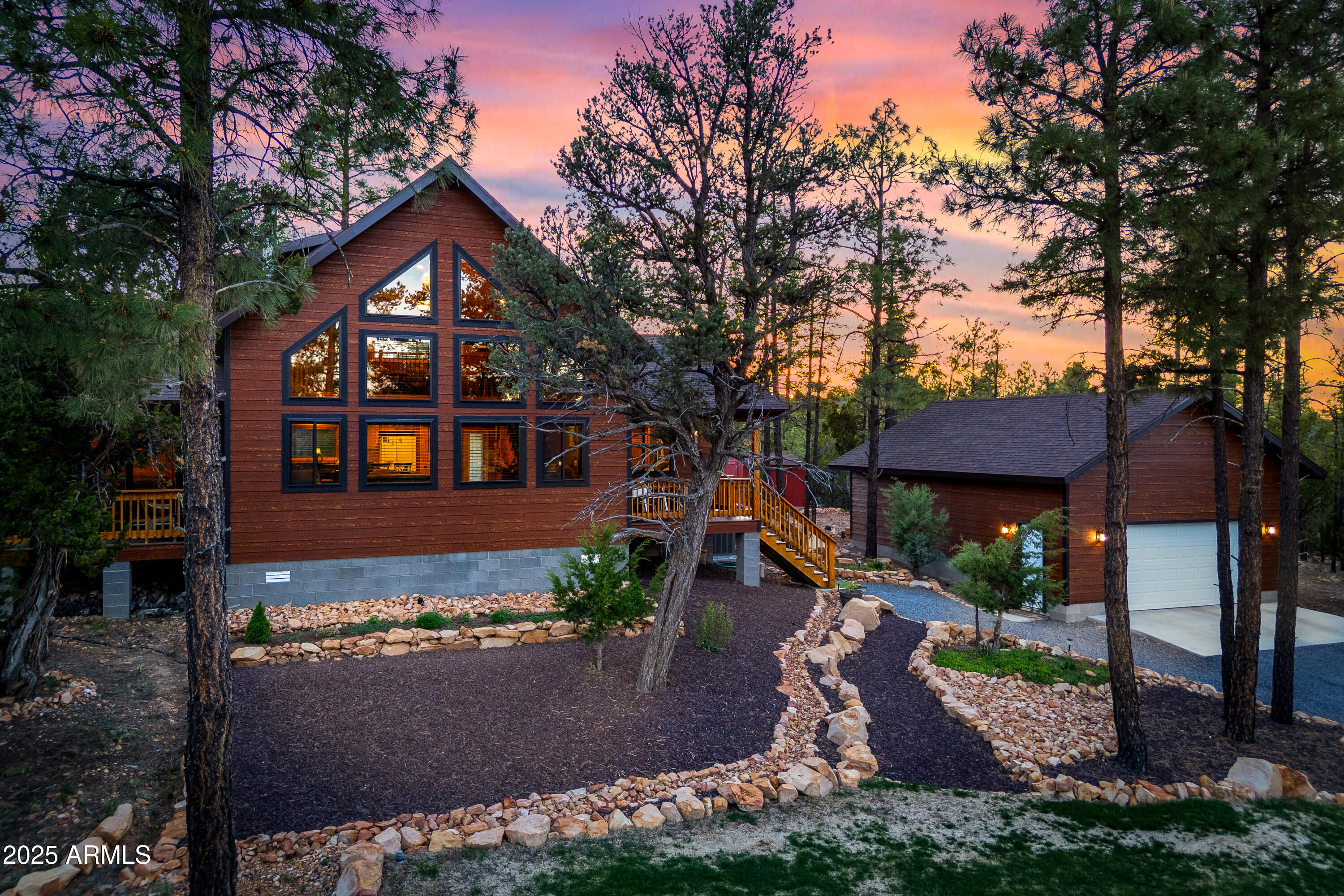3334 Sawmill Ridge Loop Heber, AZ 85928 - Photo 46 of 58 a front view of a house with garden