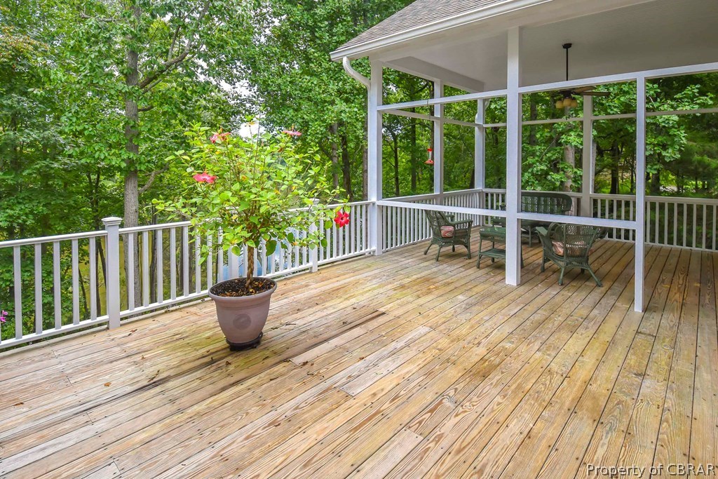 137 Mastons Wharf Road Lancaster, VA 22503 - Photo 36 of 39 a balcony with wooden floor