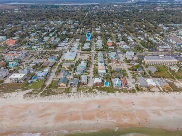 an aerial view of a city