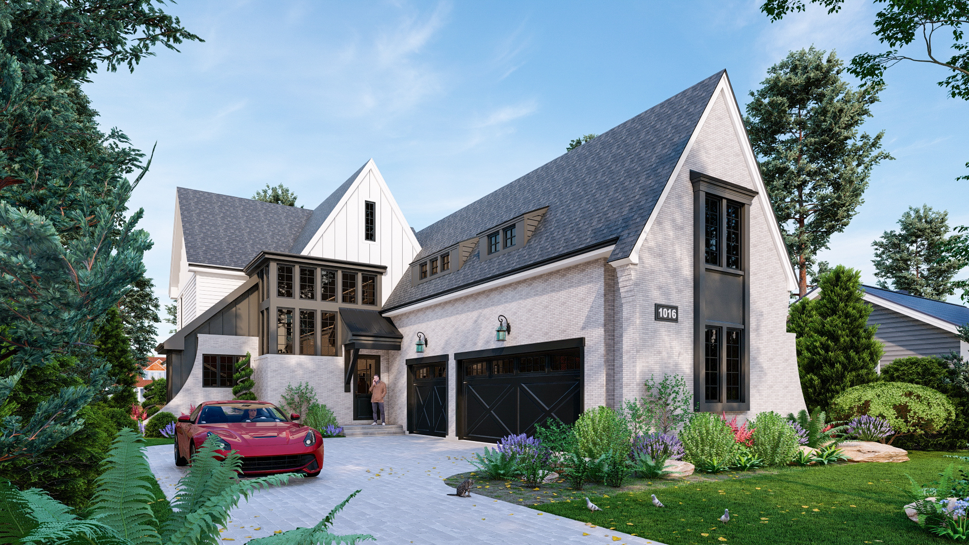 755 Kipling Place Deerfield, IL 60015 - Photo 3 of 4 a front view of a house with a garden