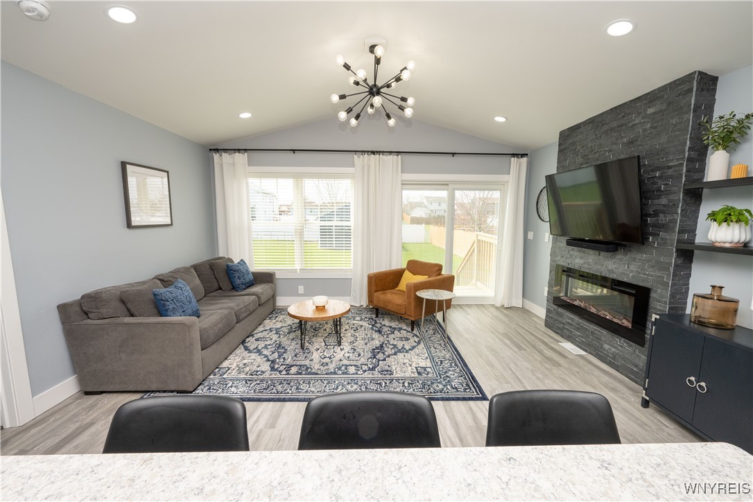 1225 Losson Road Cheektowaga, NY 14227 - Photo 7 of 47 Living room with gas fireplace feature.