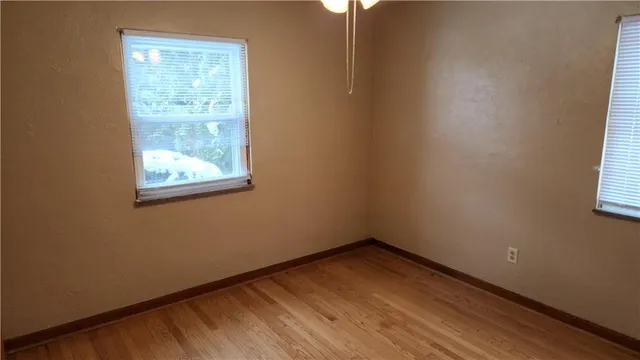 an empty room with a window