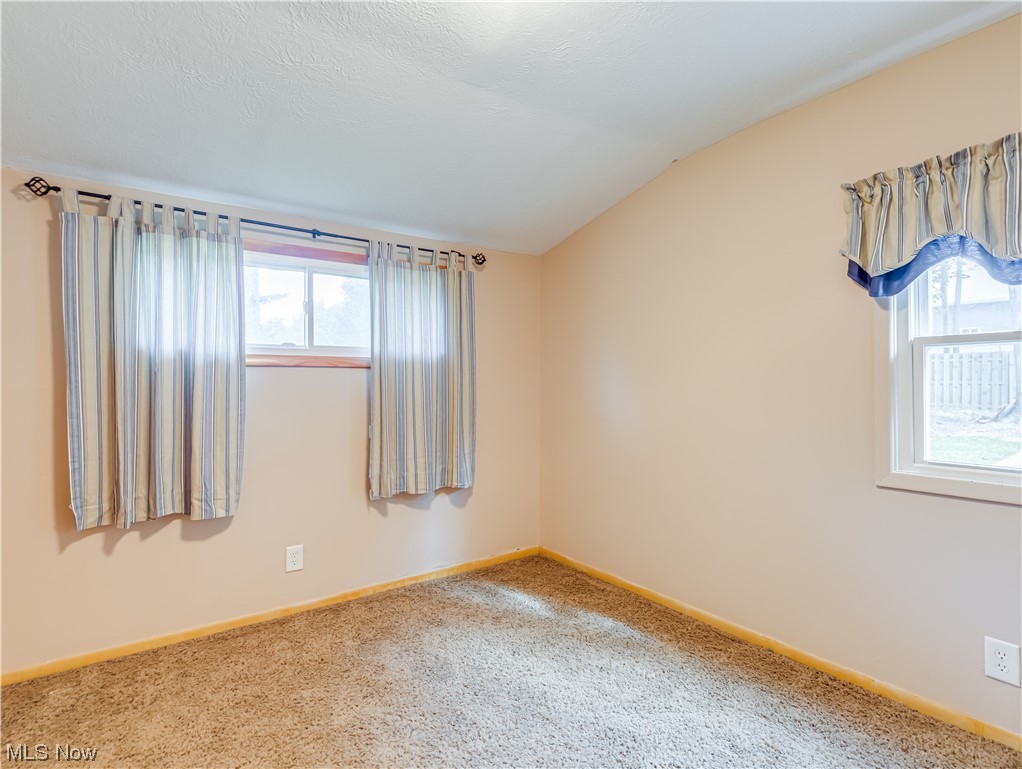 8260 Ravenna Road Hudson, OH 44236 - Photo 18 of 21 Spare room with light carpet and lofted ceiling