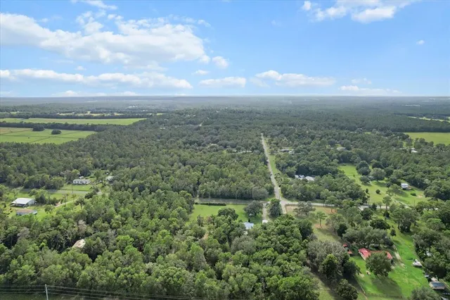 a view of a garden with an ocean