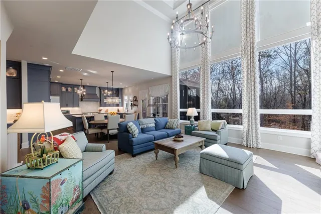 a white tub sitting in a bathroom