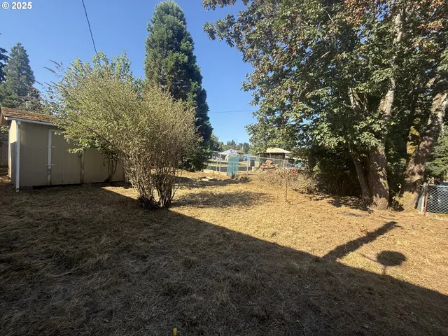 a view of empty space with trees