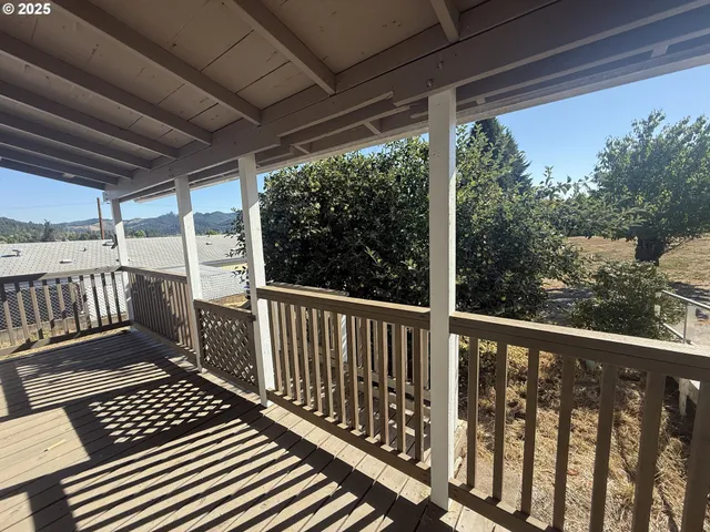 a view of city from a balcony
